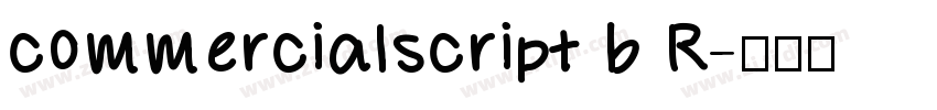 commercialscript b R字体转换